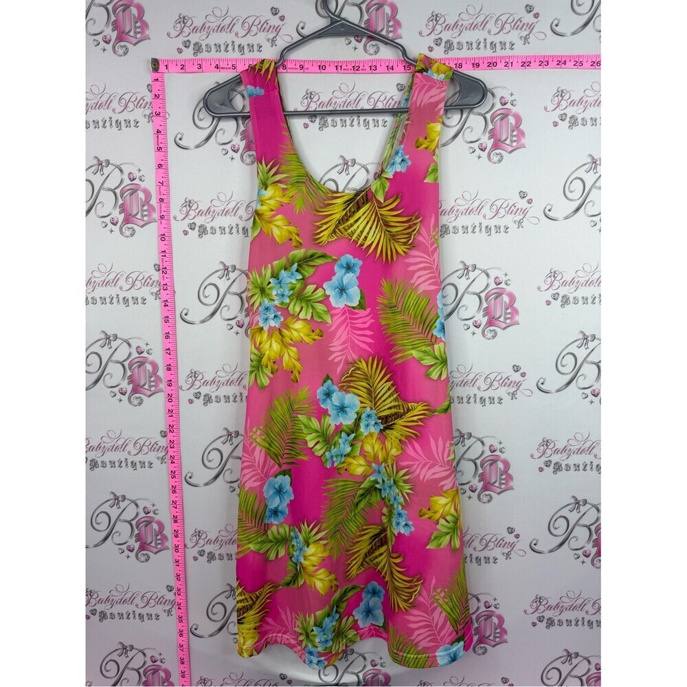 Soleil Dress Hawaii tropics tiki Tropical Pink Floral Sundress
